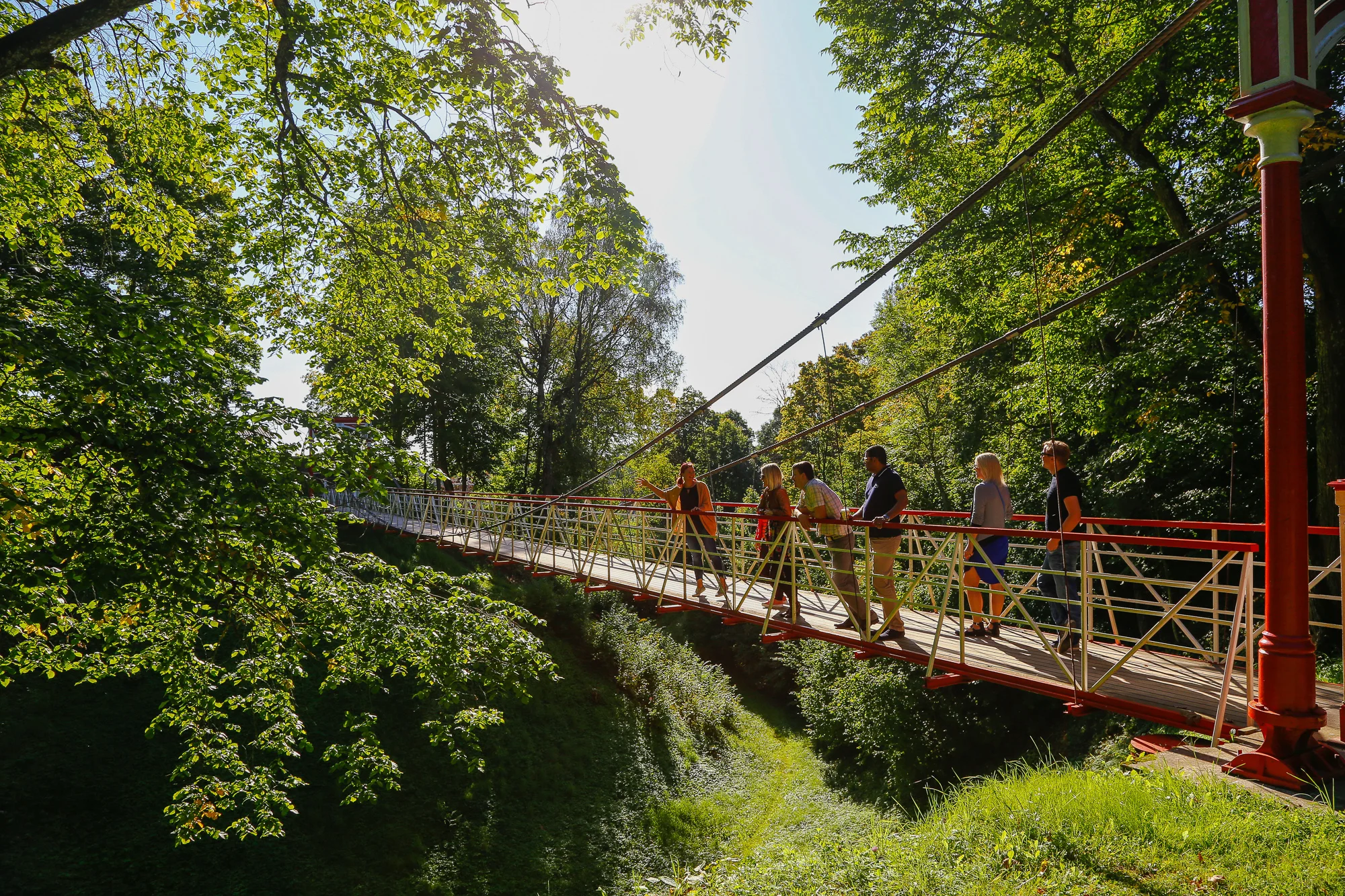 Suspension bridge in Viljandi Tour image